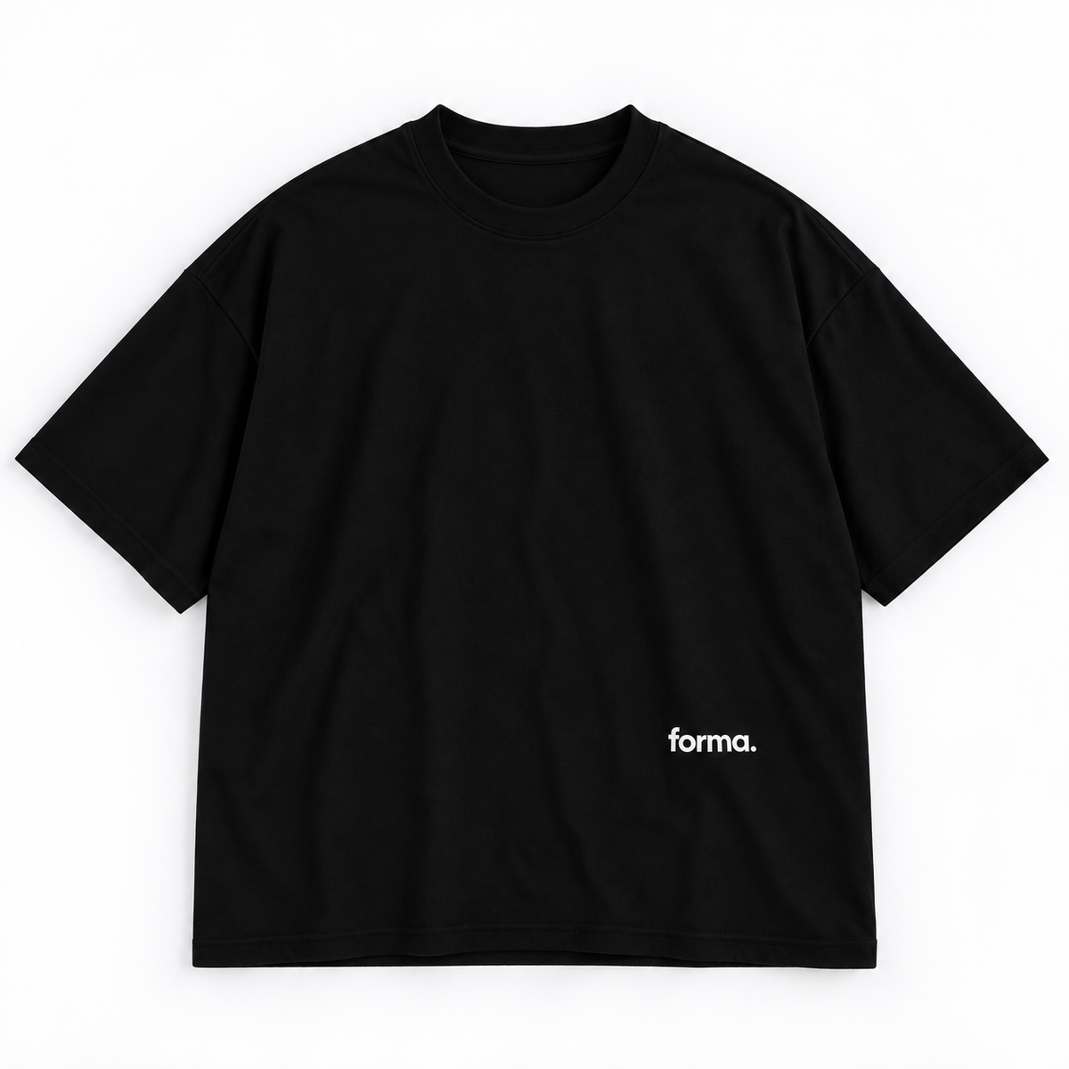 Polera No Hay Forma negra, vista frontal