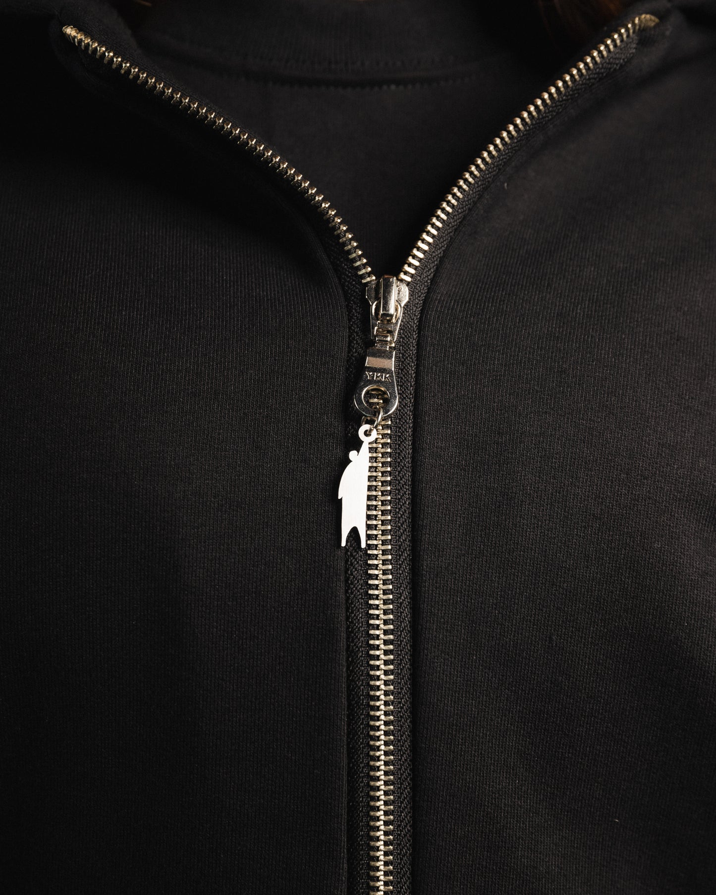 ZIP HOODIE FORMA NEGRO