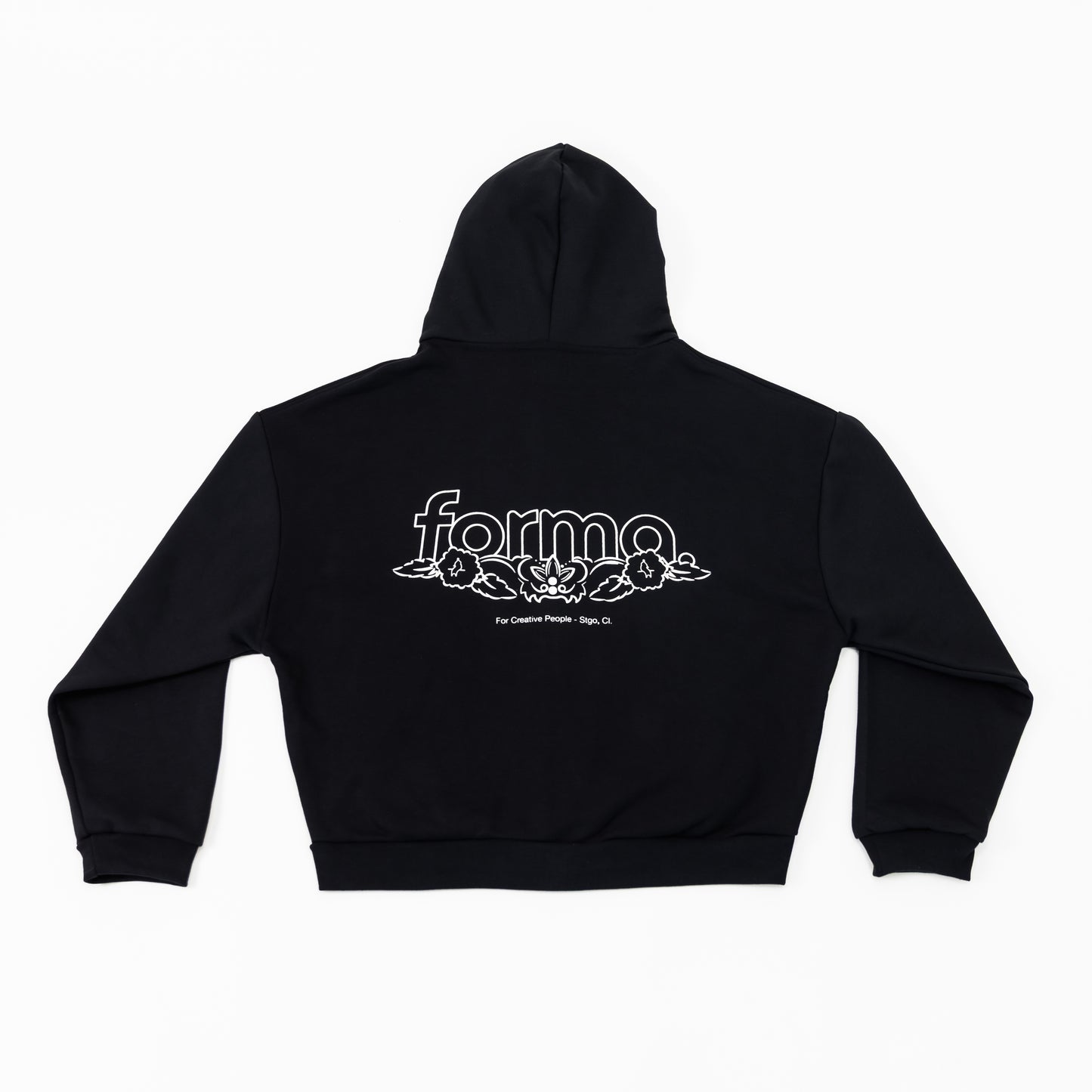 ZIP HOODIE FORMA NEGRO