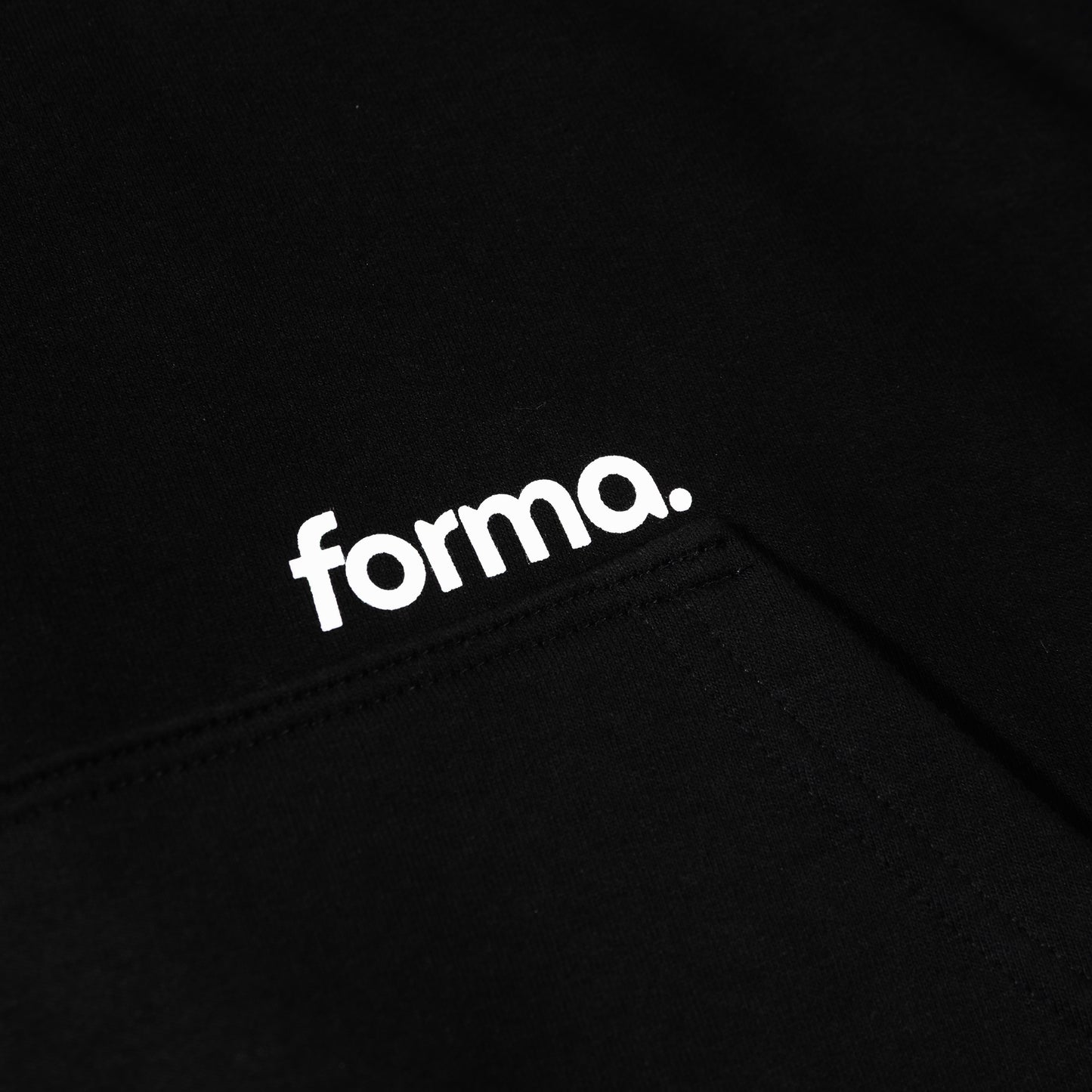 ZIP HOODIE FORMA NEGRO