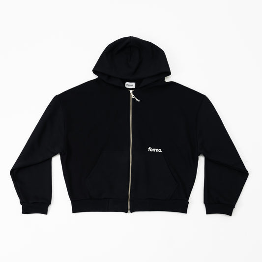 ZIP HOODIE FORMA NEGRO